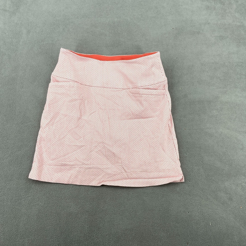 S.C. & Co. Double Wraparound Skirt Skort Womens Small White Pink Printed Golf